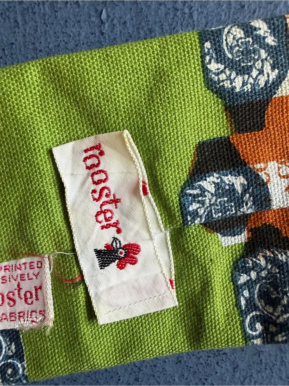 Vintage Rooster Chemistry Square End Tie, Cotton ,Hand Printed